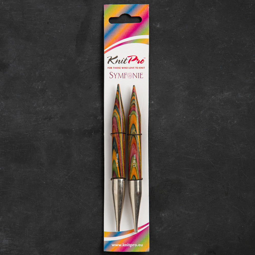 KnitPro Symfonie 12 mm Değiştirilebilir Ahşap Misinalı Şiş Ucu - 20412